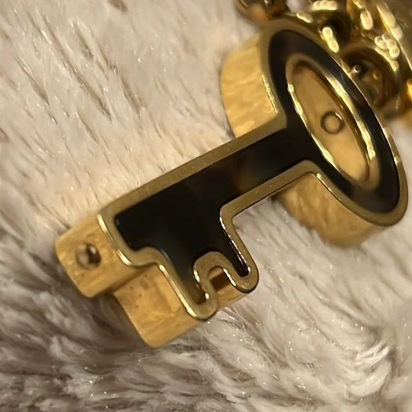LOUIS VUITTON Tortoise Lock and Key Bag Charm/Key Holder - Picture 5 of 16